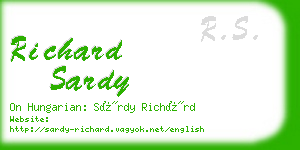 richard sardy business card